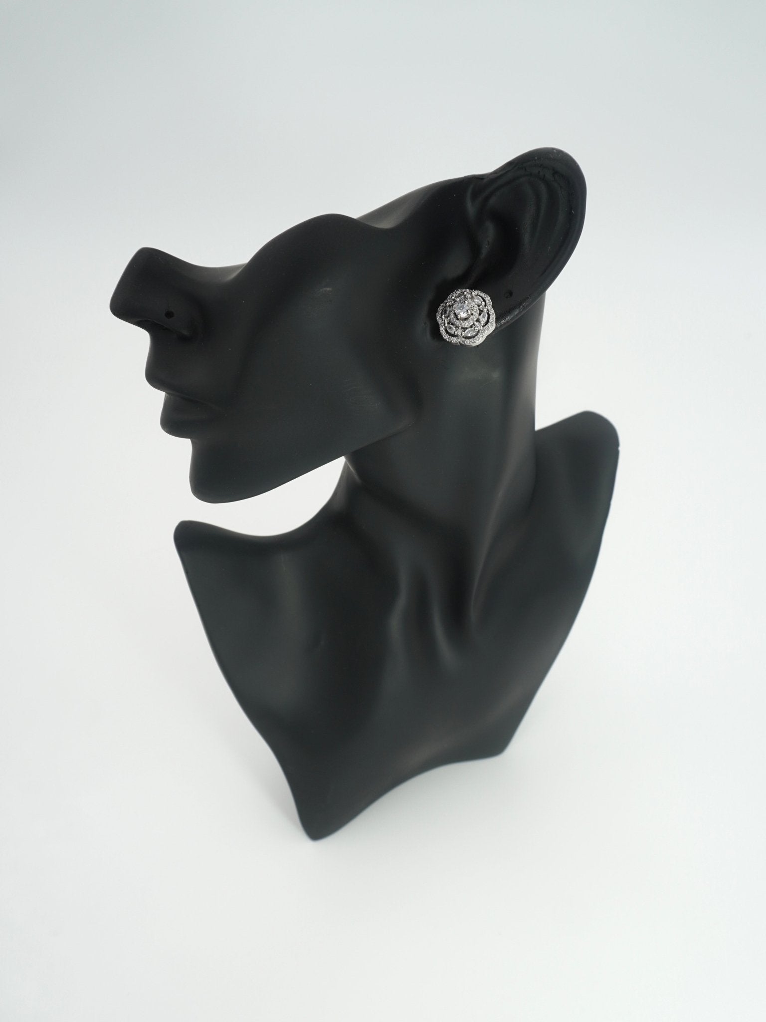 WHITE MIRA ZIRCONIA STUDS - Jewels of Iva