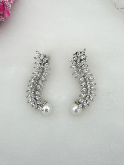 SILVER NOVA ZIRCONIA EARRINGS