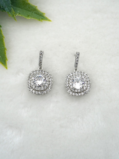 SILVER ARIELA ZIRCONIA EARRINGS