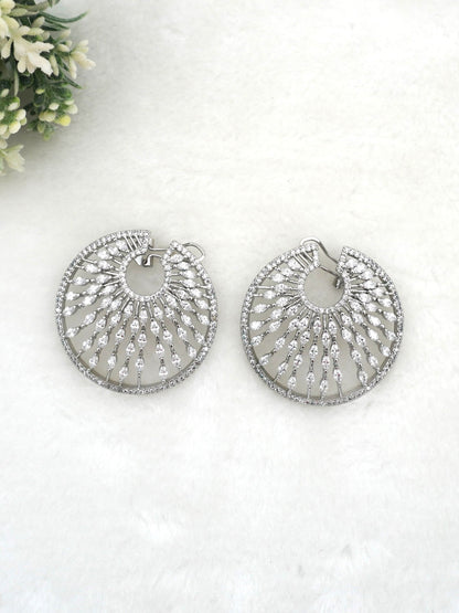 SILVER MABEL ZIRCONIA EARRINGS
