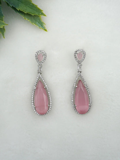 PINK ARIA ZIRCONIA EARRINGS