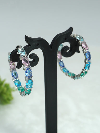 MULTICOLOR AGNES ZIRCONIA EARRINGS
