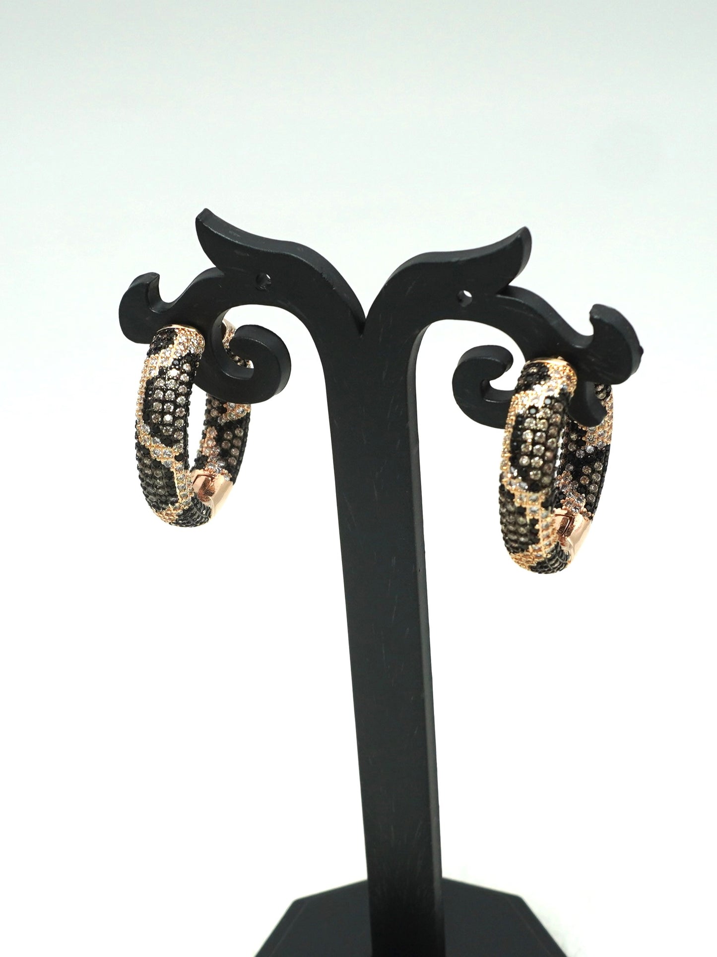 GOLD LEOPARD3 ZIRCONIA EARRINGS