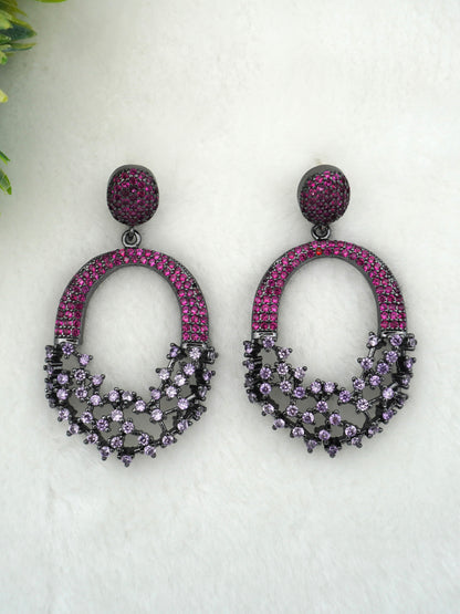 PURPLE GLORIA ZIRCONIA EARRINGS