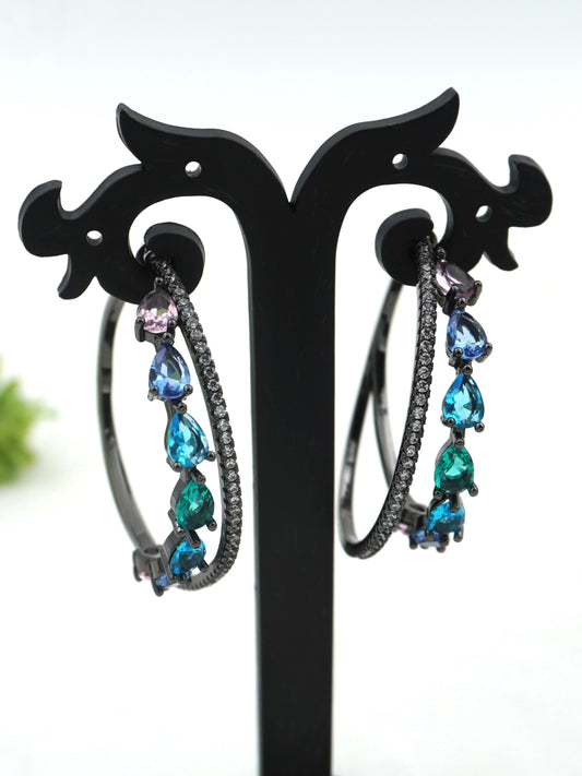 MULTICOLOR HARPER1 ZIRCONIA EARRINGS
