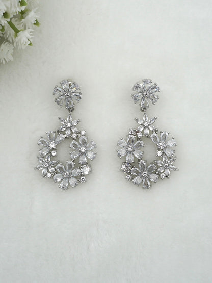 WHITE CHERIE ZIRCONIA EARRINGS