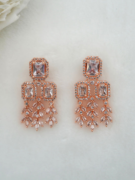 WHITE QUINN ZIRCONIA EARRINGS