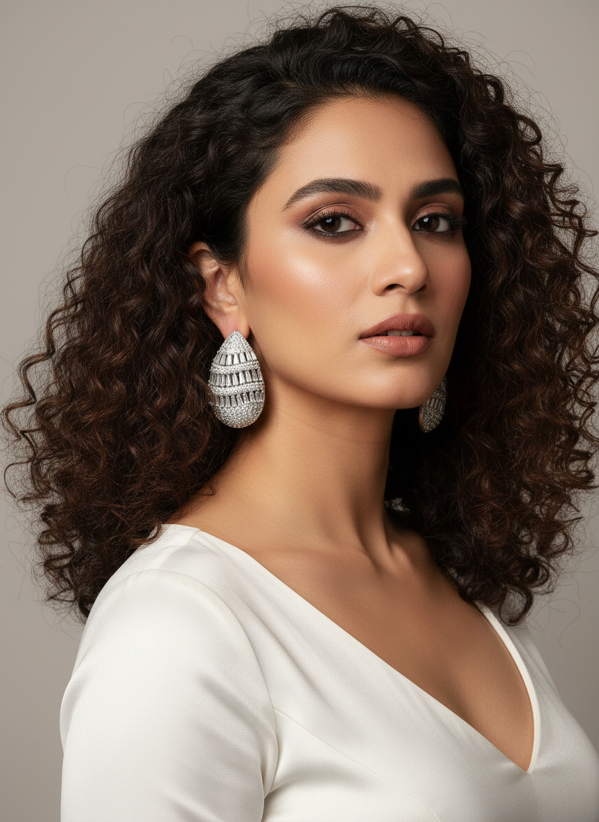 SILVER MILLIE ZIRCONIA EARRINGS
