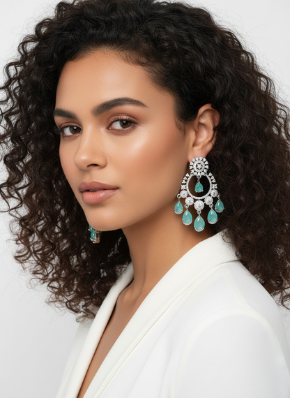 MINT VIHA ZIRCONIA EARRINGS