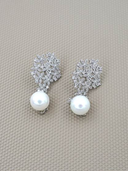 SILVER GALA ZIRCONIA EARRINGS