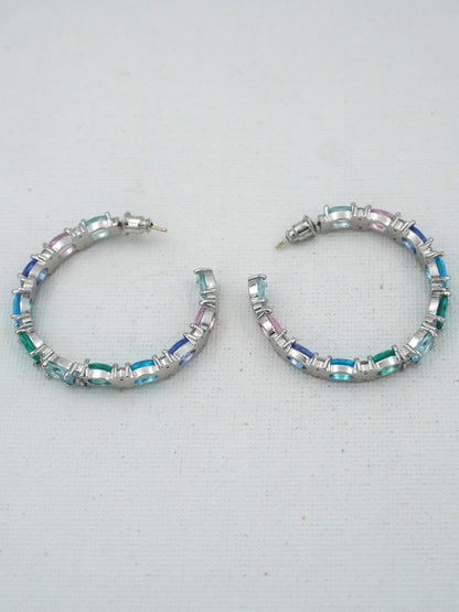 MULTICOLOR AGNES ZIRCONIA EARRINGS