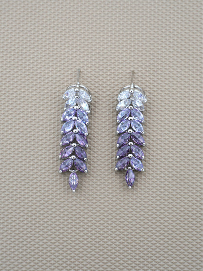 PURPLE KATIE ZIRCONIA EARRINGS