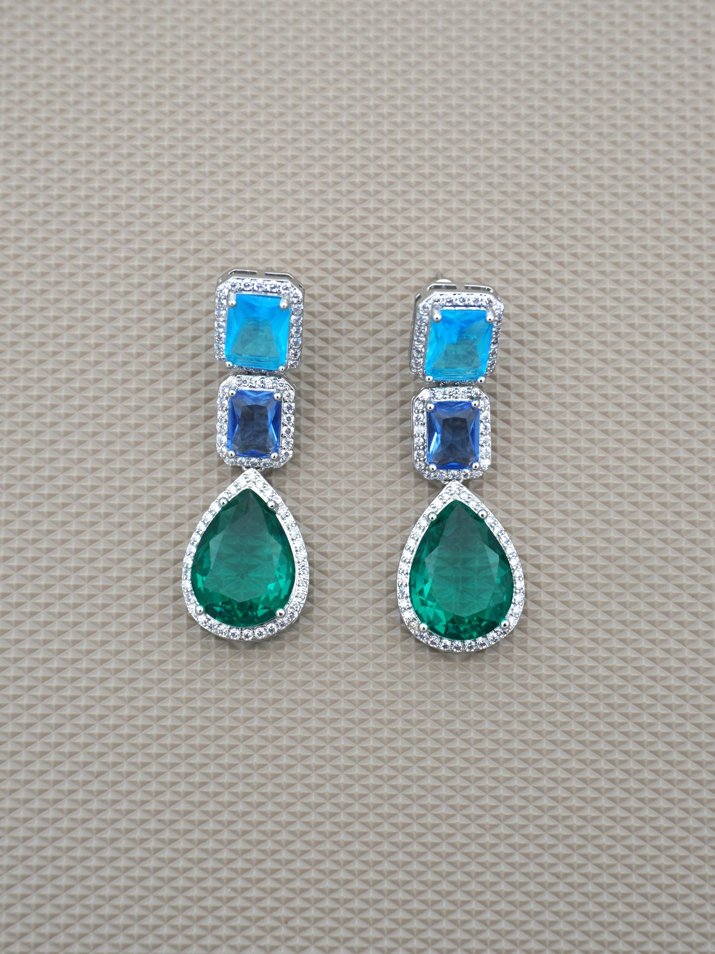 MULTICOLOR CLARKE ZIRCONIA EARRINGS