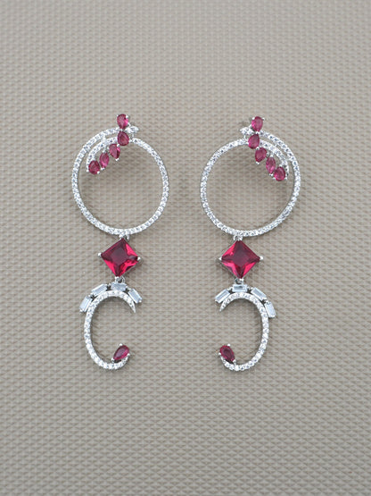 RUBY ZURI ZIRCONIA EARRINGS