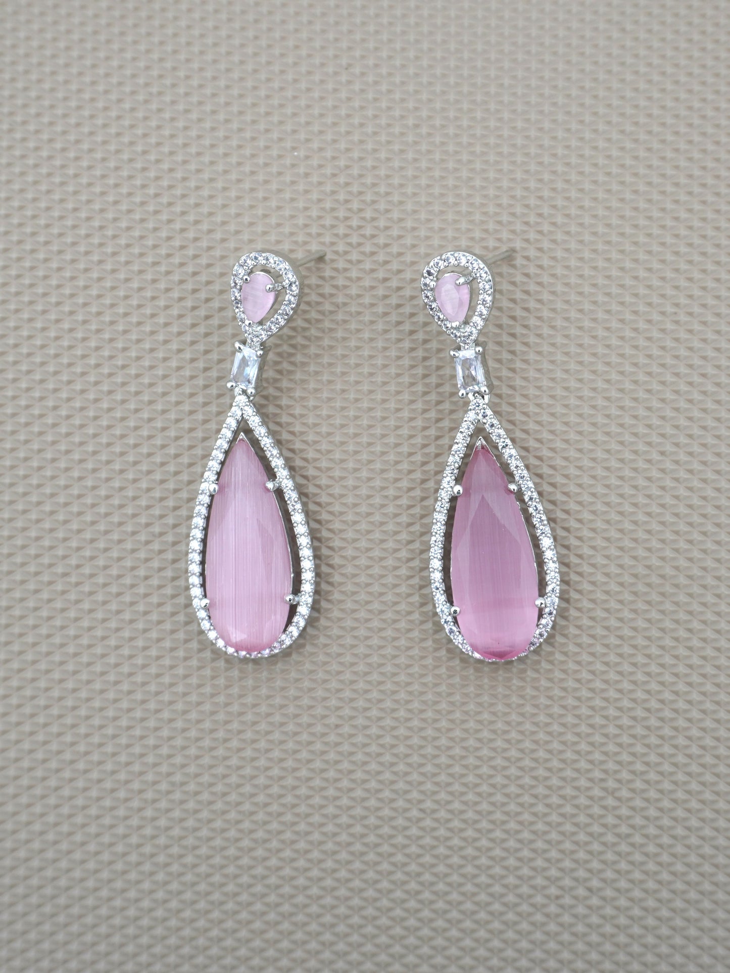 PINK ARIA ZIRCONIA EARRINGS
