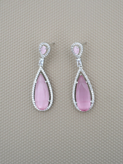 PINK ARIA ZIRCONIA EARRINGS