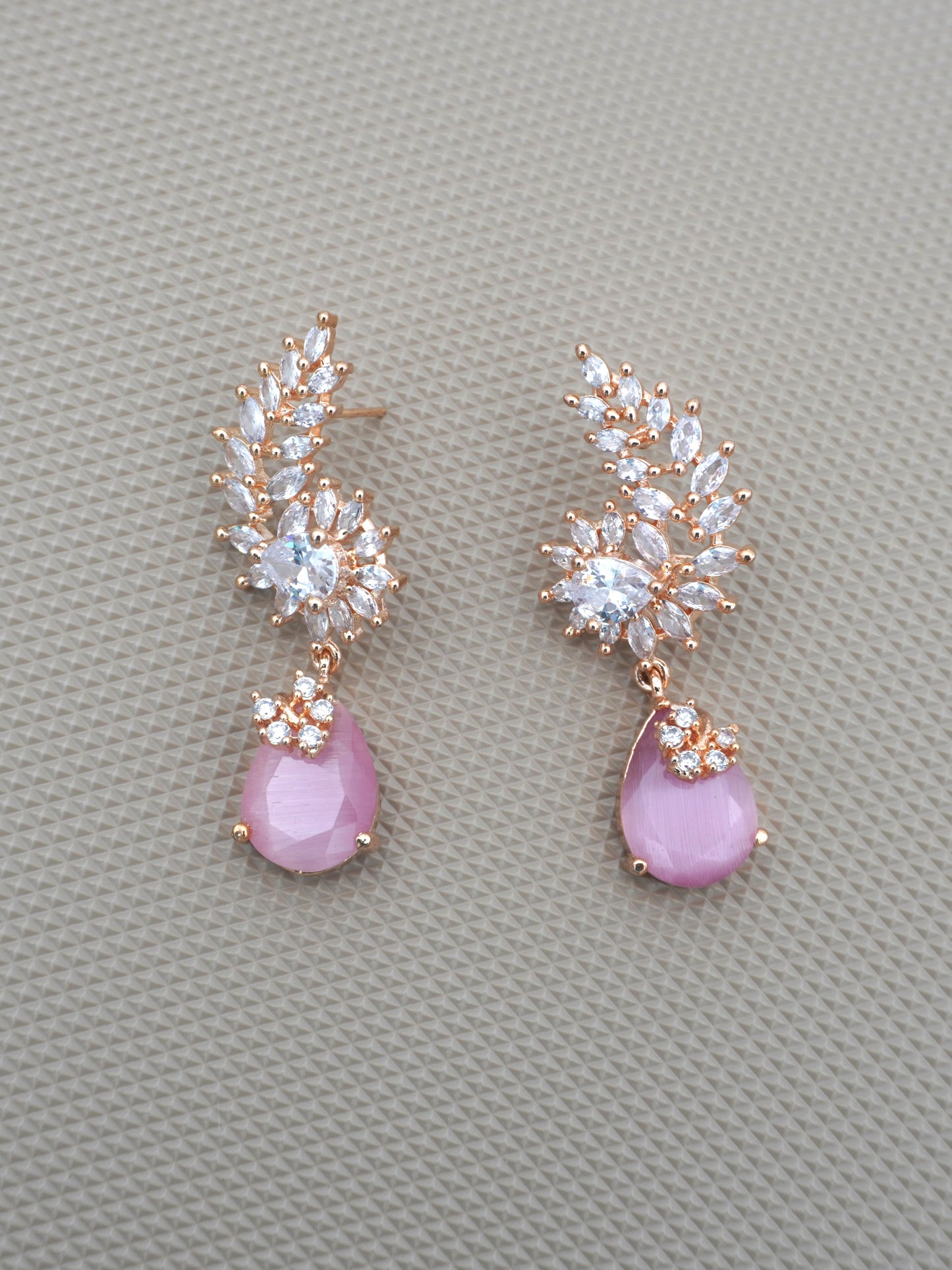 PINK LILA ZIRCONIA EARRINGS