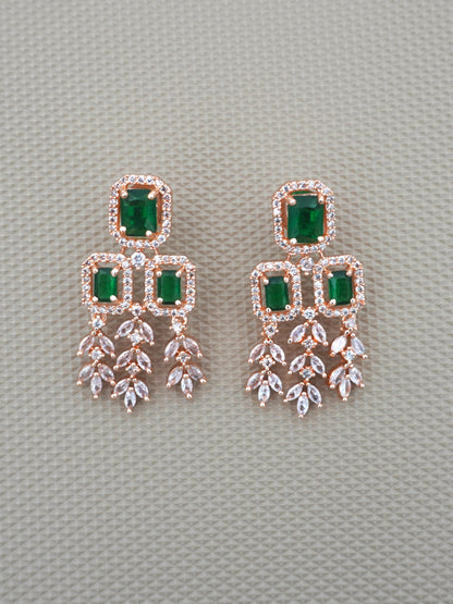 GREEN QUINN ZIRCONIA EARRINGS