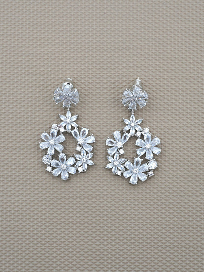 WHITE CHERIE ZIRCONIA EARRINGS