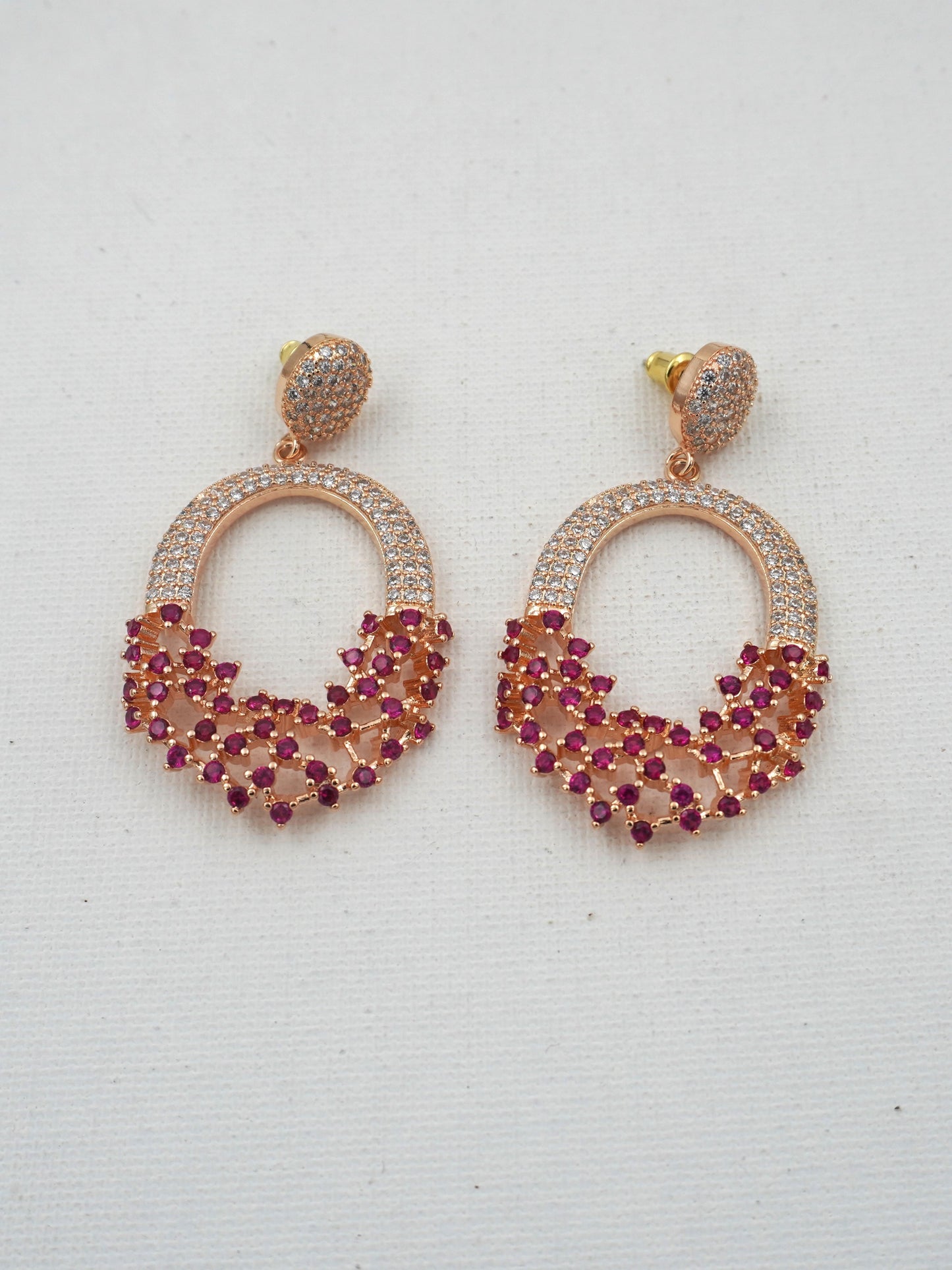 PINK GLORIA ZIRCONIA EARRINGS