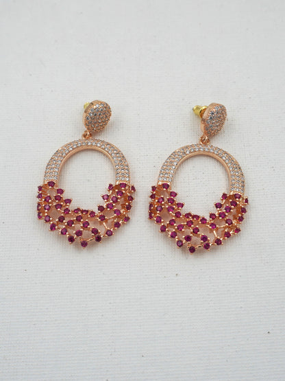 PINK GLORIA ZIRCONIA EARRINGS