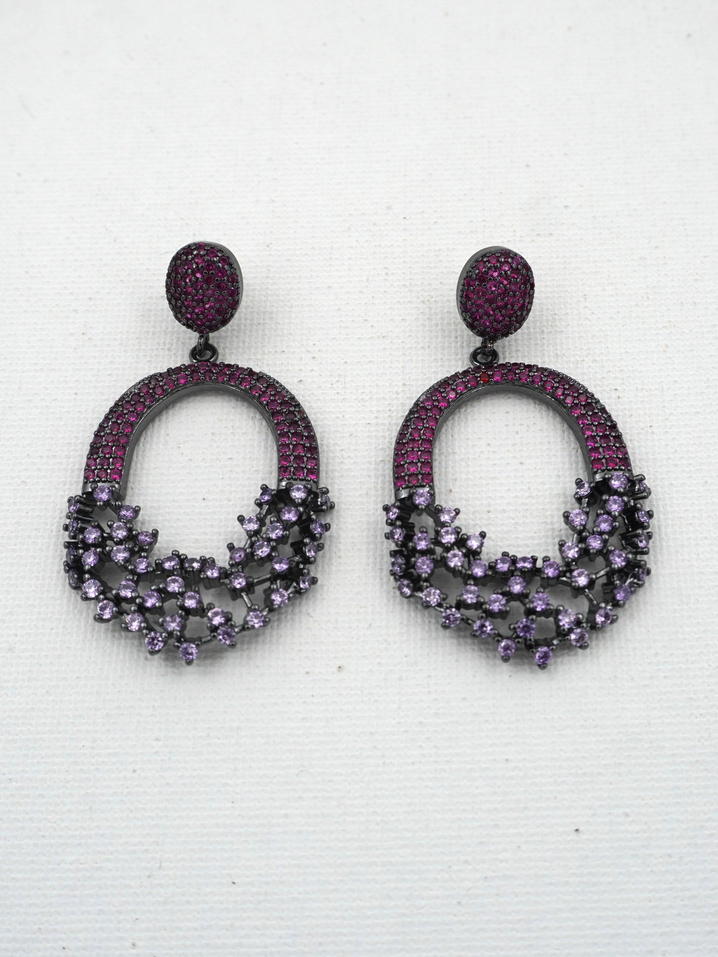 PURPLE GLORIA ZIRCONIA EARRINGS