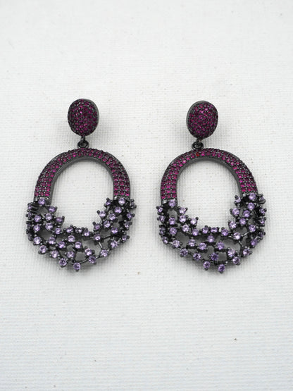PURPLE GLORIA ZIRCONIA EARRINGS