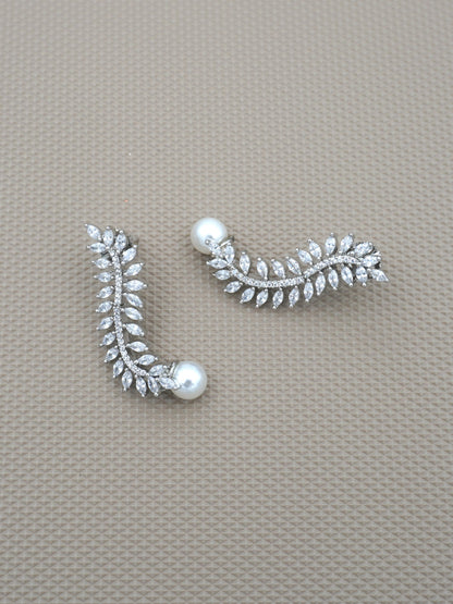 SILVER NOVA ZIRCONIA EARRINGS