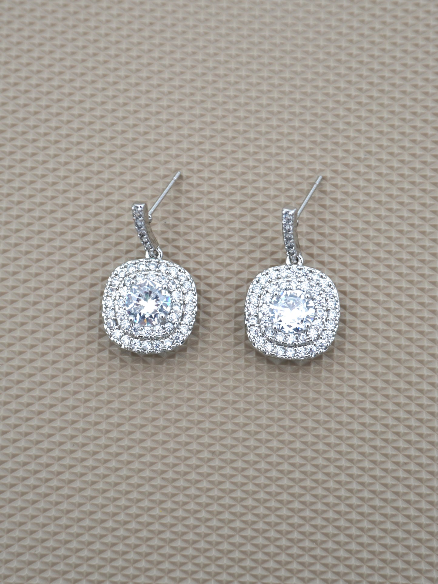 SILVER ARIELA ZIRCONIA EARRINGS