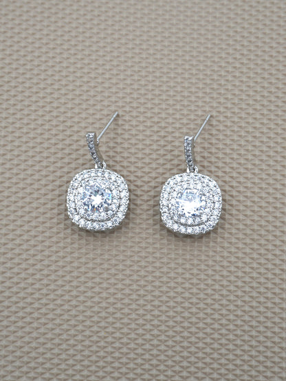 SILVER ARIELA ZIRCONIA EARRINGS