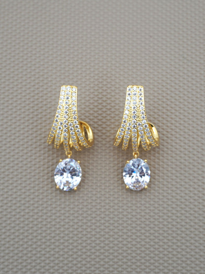 WHITE MAREN ZIRCONIA EARRINGS