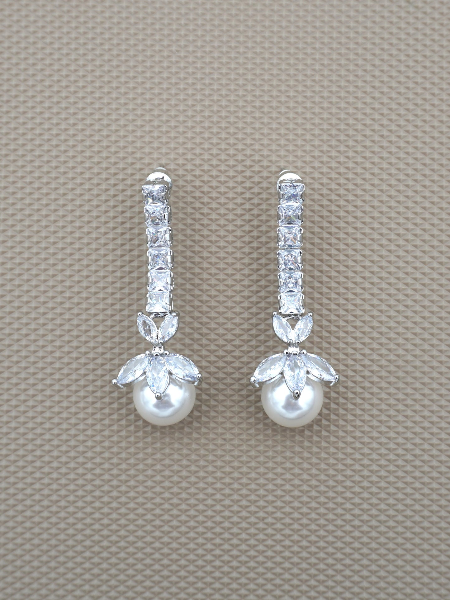 SILVER ALESSA ZIRCONIA EARRINGS