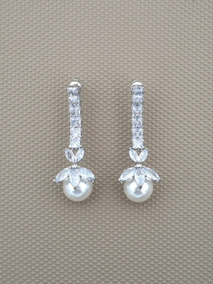 SILVER ALESSA ZIRCONIA EARRINGS