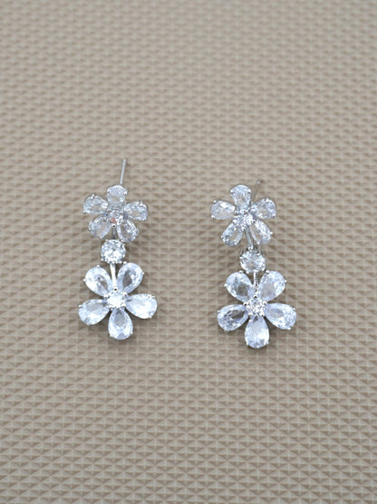 SILVER CIARA ZIRCONIA EARRINGS