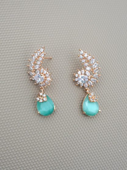 MINT LILA ZIRCONIA EARRINGS