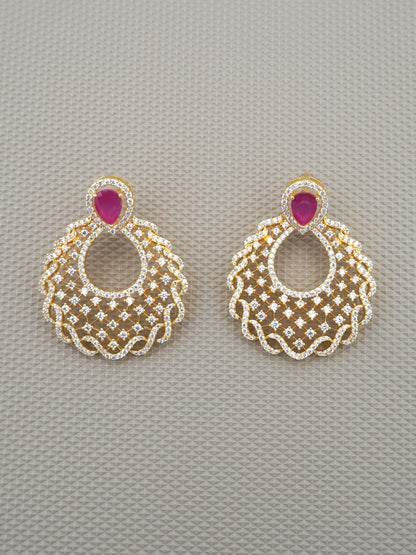 RUBY VIBHA ZIRCONIA EARRINGS