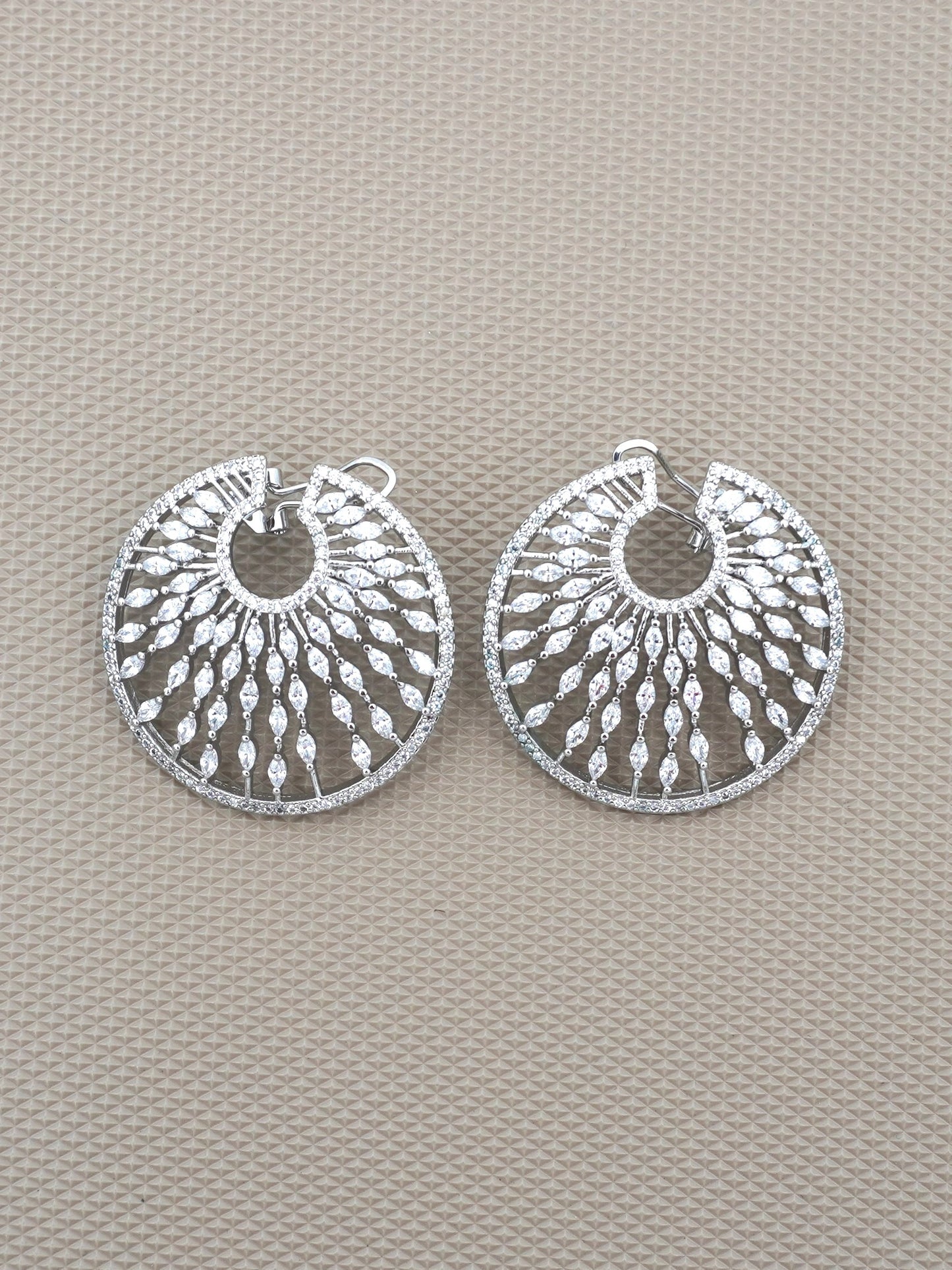 SILVER MABEL ZIRCONIA EARRINGS