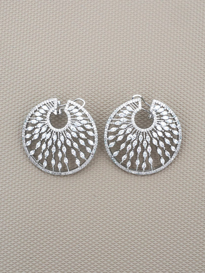 SILVER MABEL ZIRCONIA EARRINGS
