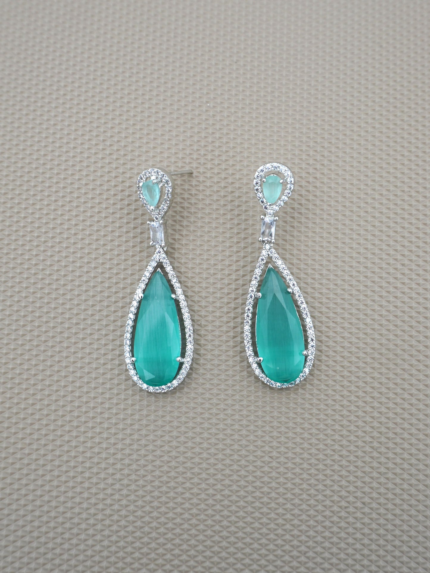 MINT ARIA ZIRCONIA EARRINGS
