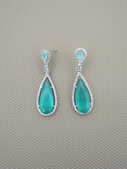 MINT ARIA ZIRCONIA EARRINGS