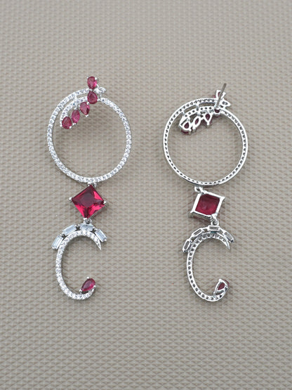 RUBY ZURI ZIRCONIA EARRINGS