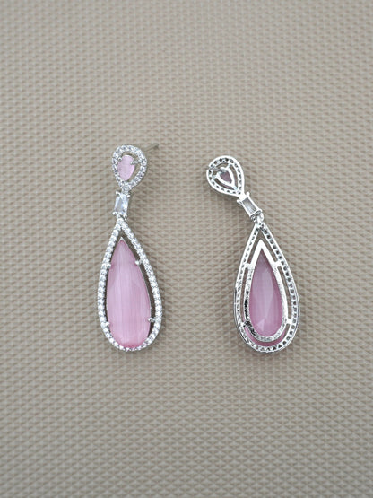 PINK ARIA ZIRCONIA EARRINGS