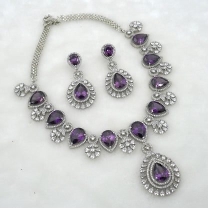 PURPLE HEIDI NECKLACE SET
