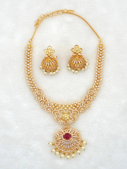 RUBY KAVERI NECKLACE SET