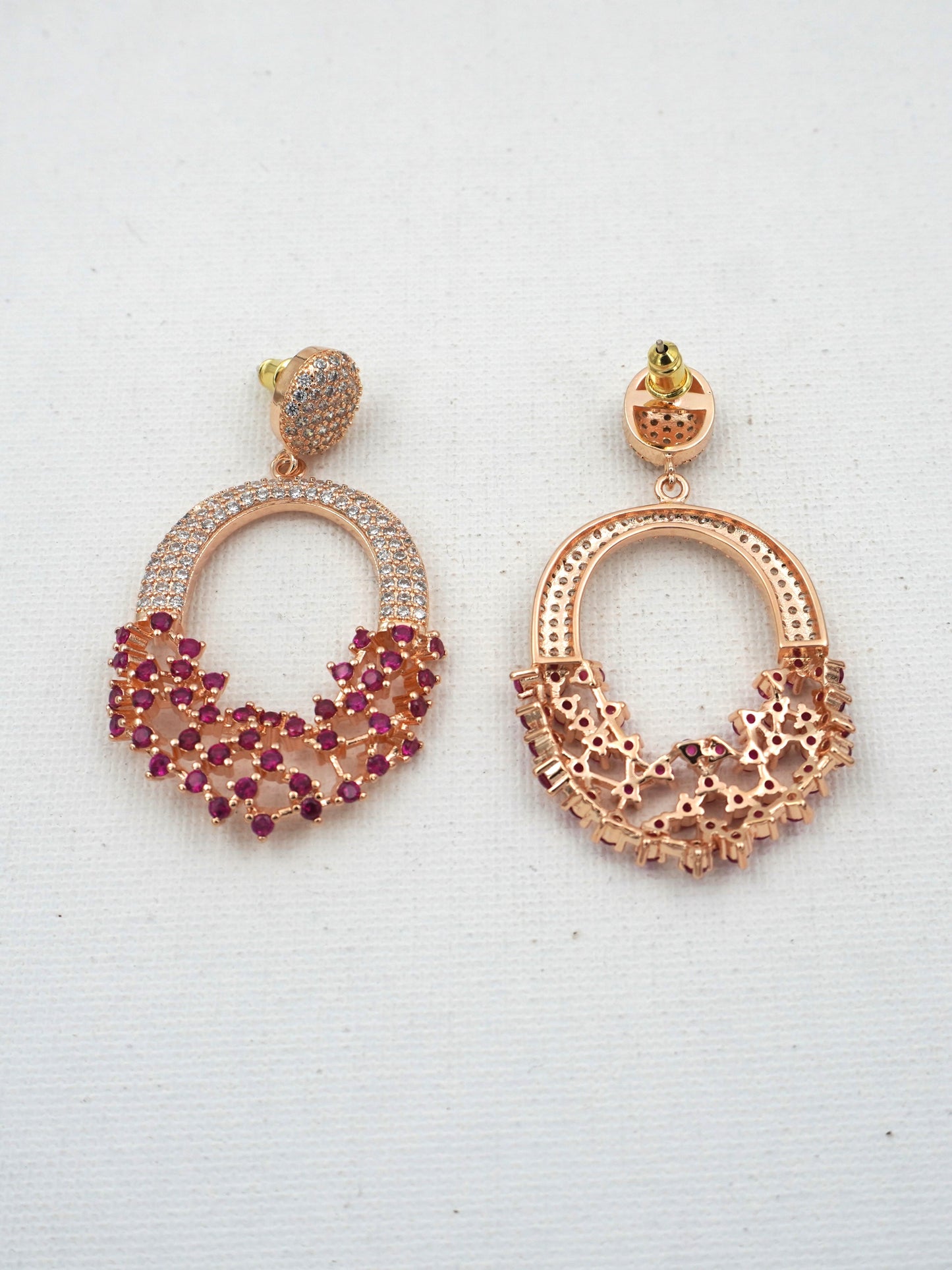 PINK GLORIA ZIRCONIA EARRINGS