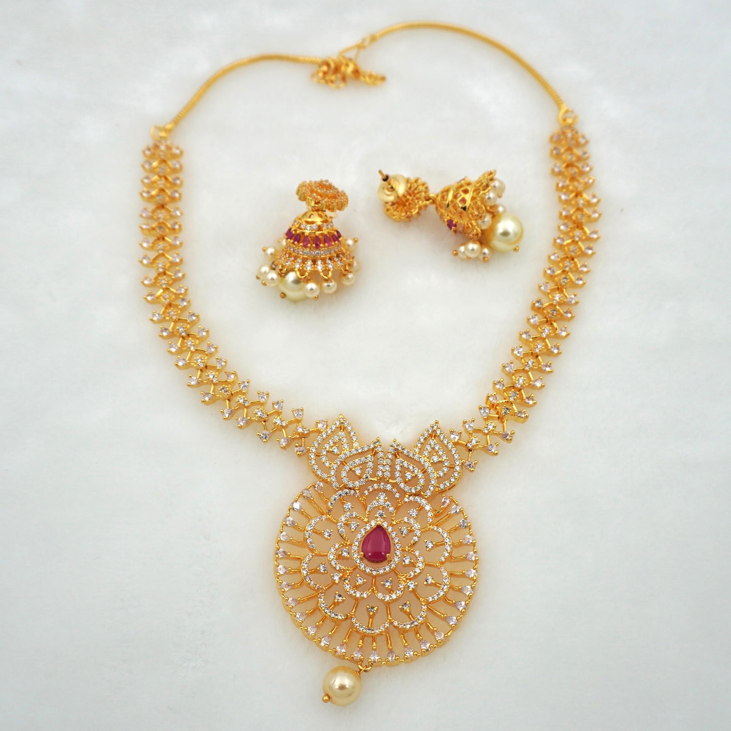 RUBY MADHURI NECKALCE SET