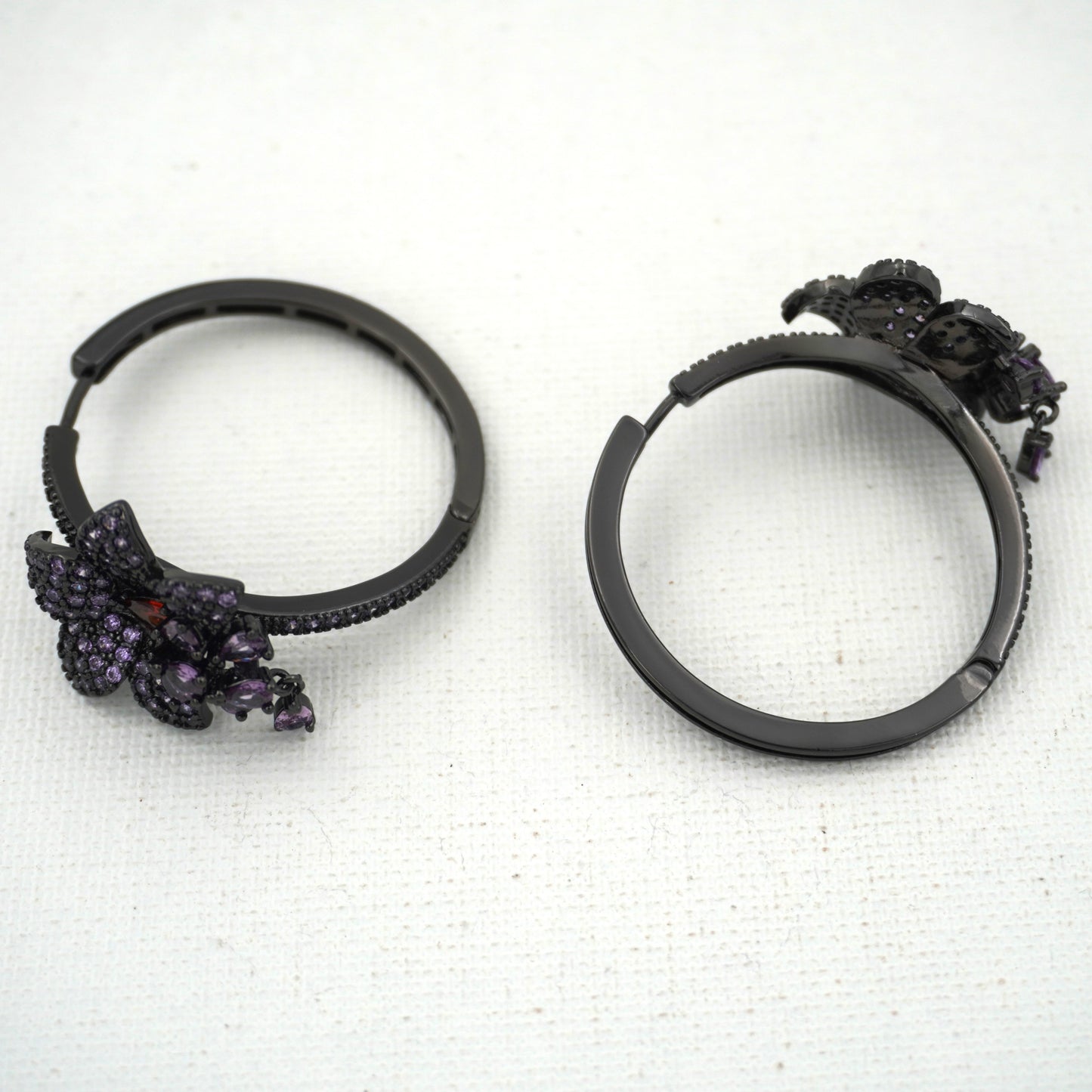PURPLE ESTER ZIRCONIA EARRINGS