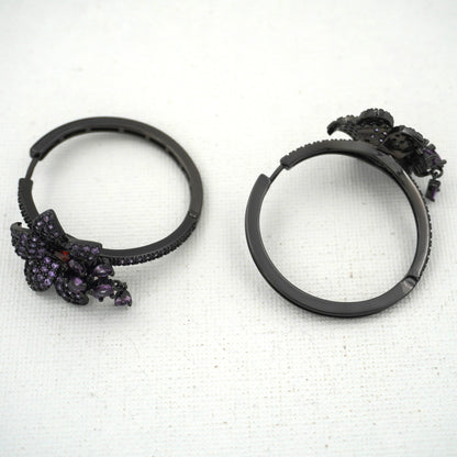 PURPLE ESTER ZIRCONIA EARRINGS