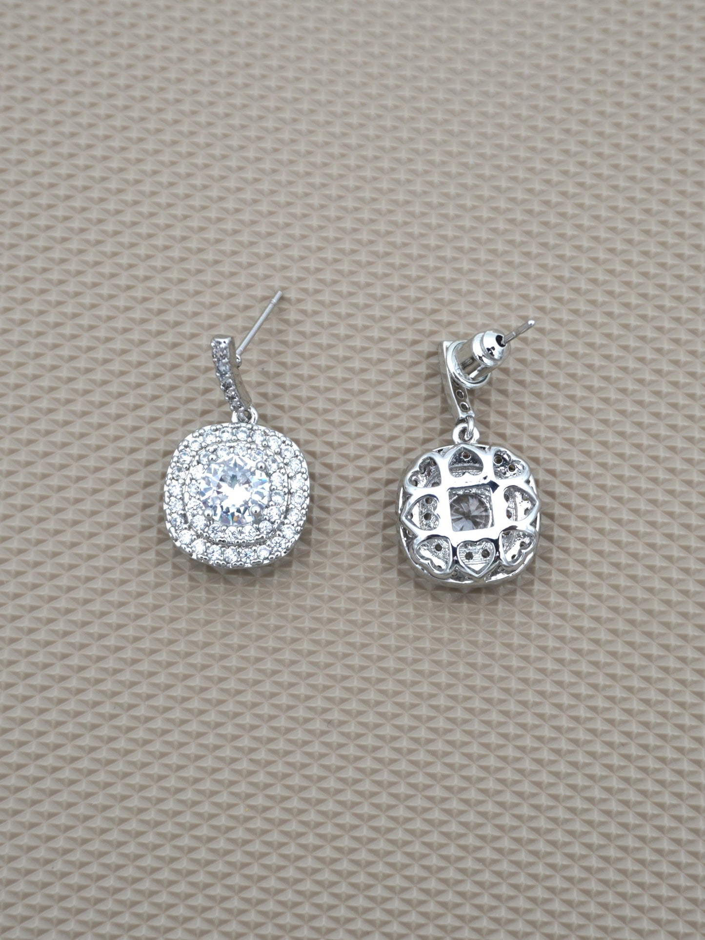 SILVER ARIELA ZIRCONIA EARRINGS
