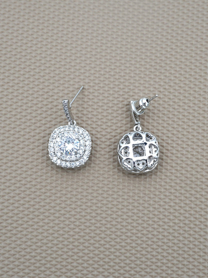 SILVER ARIELA ZIRCONIA EARRINGS